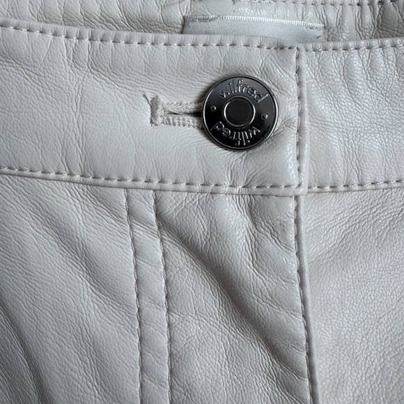 Wilfred Aritzia Wilfred The Melina Pant High-waisted Vegan Leather Cream Small - Picture 3 of 10